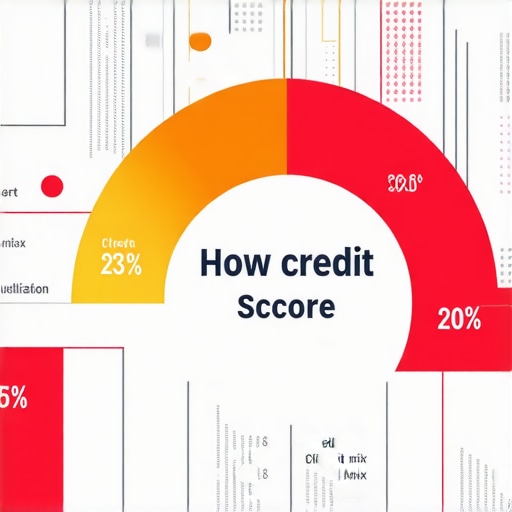 Infographic illustrating credit score factors and their interactions.