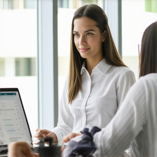A credit counselor discussing financial strategies with a client in an office