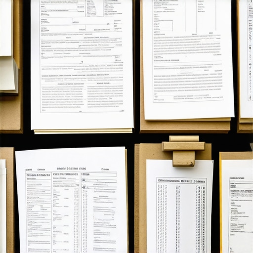 A person organizing financial documents for credit report dispute