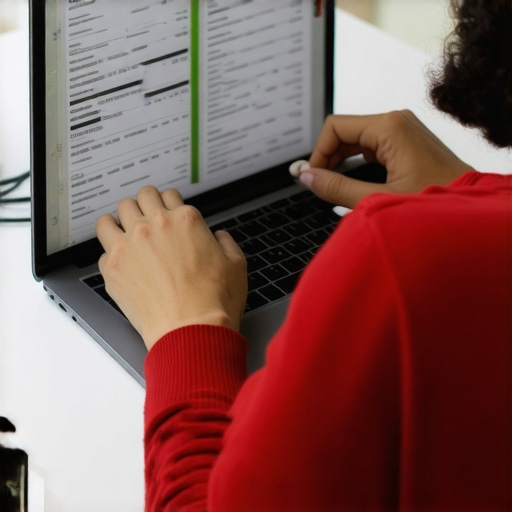 Person reviewing credit reports and disputing errors on a laptop