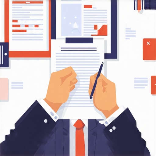 Professional analyzing credit reports with advanced tools and legal documents