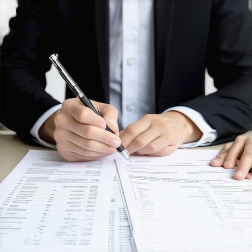 Professional reviewing credit report errors and legal notices for advanced dispute strategies.