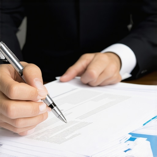 Professional credit expert analyzing reports and preparing dispute letters in office