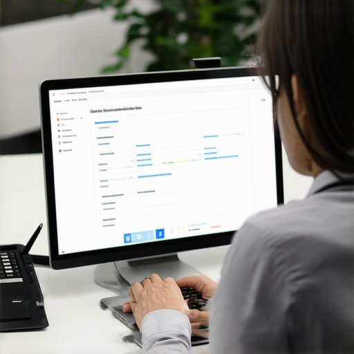 A person analyzing credit reports on a computer for inaccuracies and disputing errors.