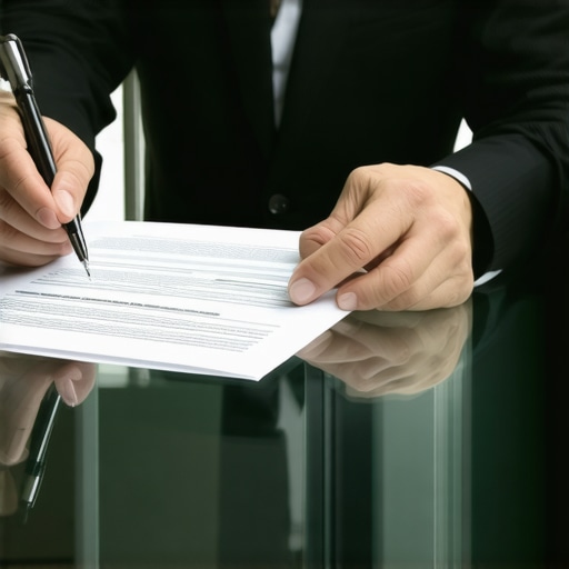 Person carefully analyzing credit report documents for dispute process.