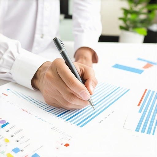 Person analyzing credit report documents for dispute strategies.