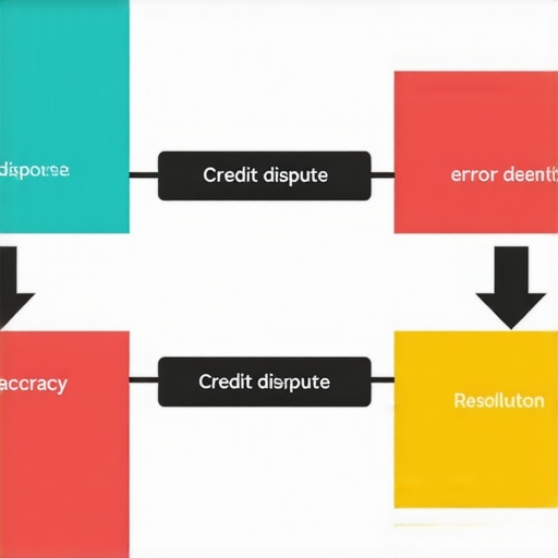 Flowchart showing steps in credit report dispute process, highlighting verification and resolution.