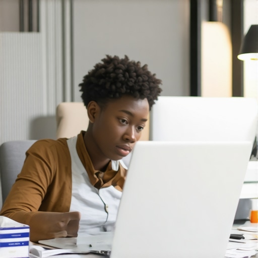 Person analyzing credit reports using digital tools to maintain good credit health.