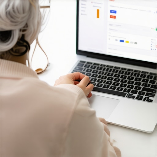 A person analyzing credit reports on a laptop with financial tools