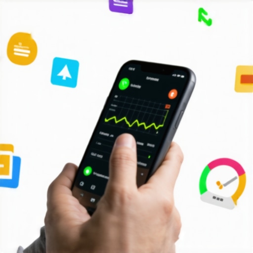 Person reviewing credit score and alerts on mobile device