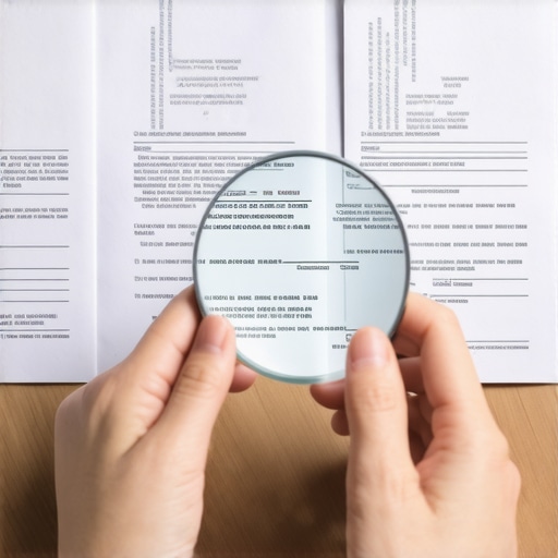 Disputing Credit Report Errors Individual analyzing credit report for inaccuracies with a magnifying glass.