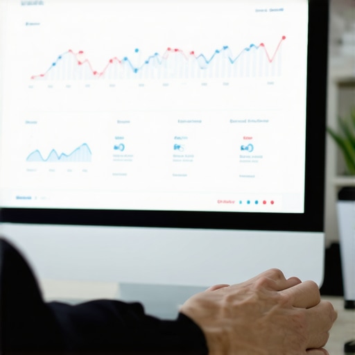 Digital Credit Monitoring Tools in Action Person analyzing credit reports on a computer with monitoring dashboards