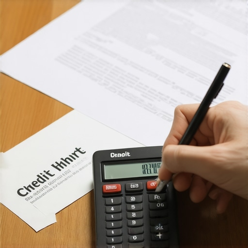 Person analyzing credit reports and preparing dispute letters.