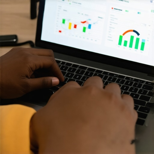 Mastering Long-Term Credit Maintenance Person analyzing credit report on laptop with financial data