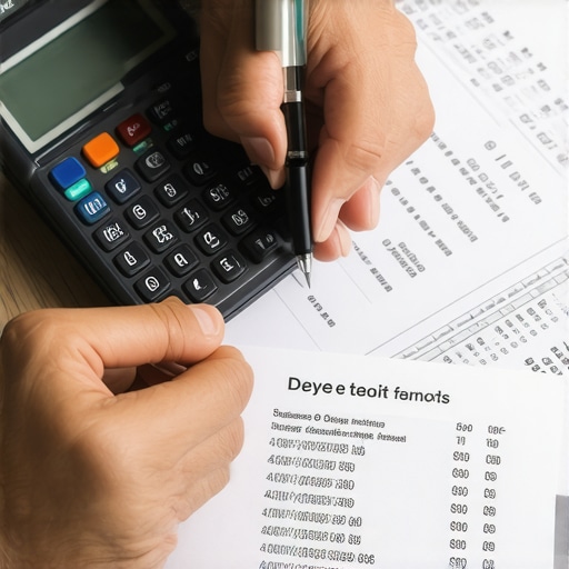 Person analyzing credit reports to identify errors for dispute.