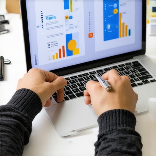 Individual using digital tools to monitor and maintain good credit health.