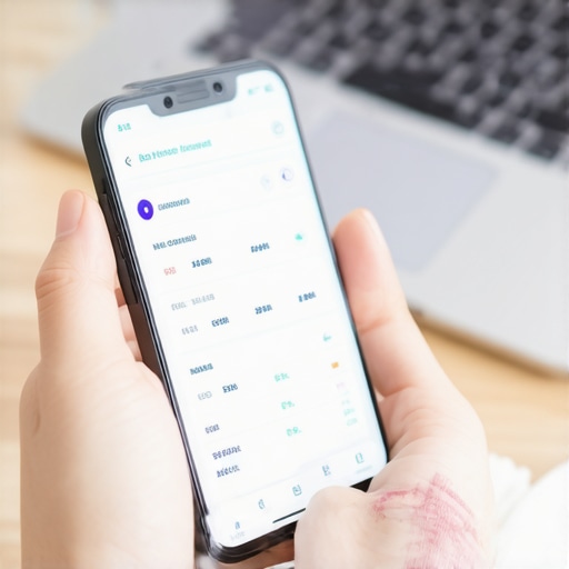 Person actively monitoring credit scores on digital devices in a well-lit workspace.