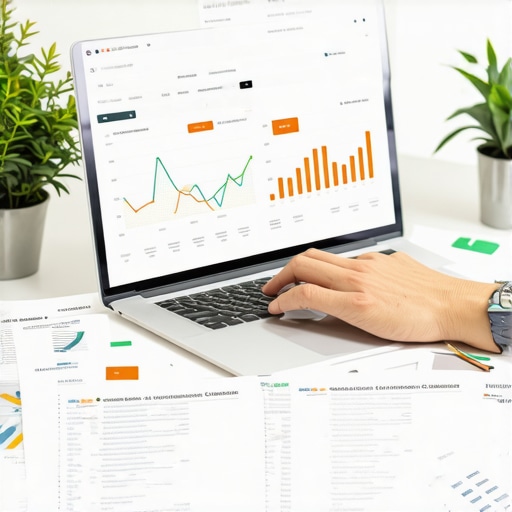 Person reviewing credit reports and dispute tools on laptop for credit maintenance.