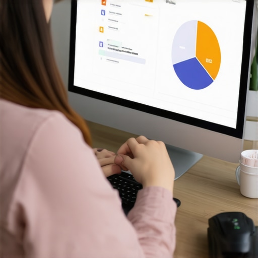 A person analyzing credit reports on a computer with charts and financial data
