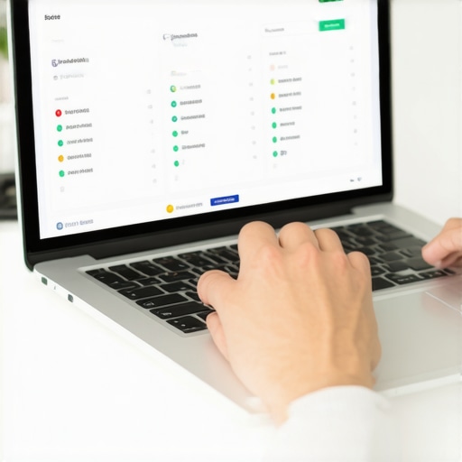 Credit Monitoring Tools in Action Person monitoring credit reports on a laptop