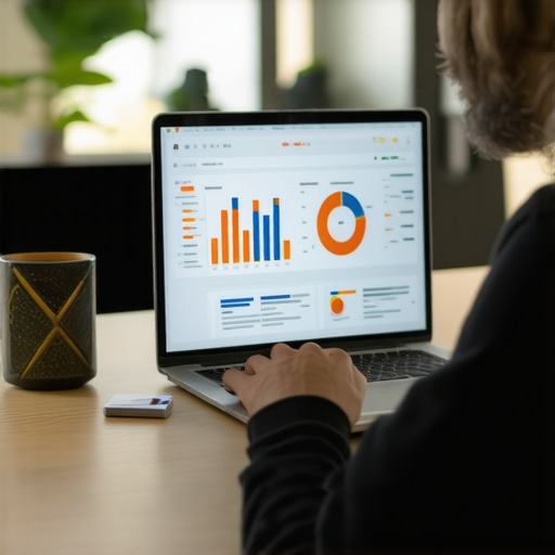 Person analyzing credit reports on a laptop for credit monitoring