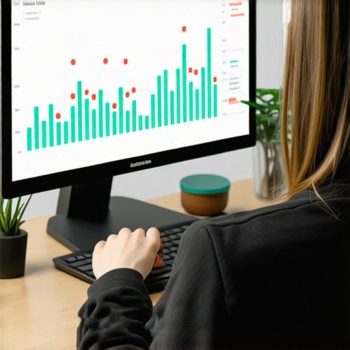 Person analyzing credit data on a computer with financial charts
