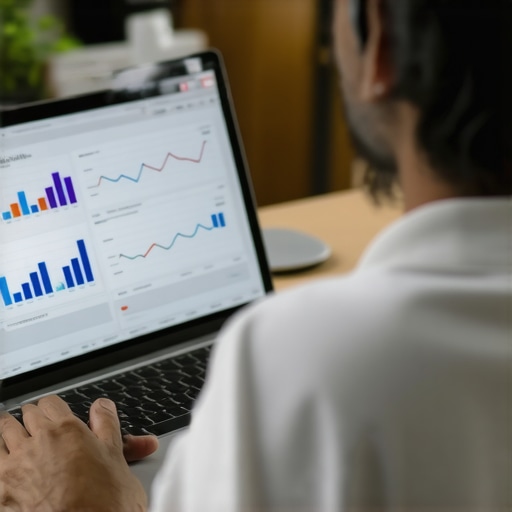 Monitoring Credit Reports for Better Credit Health Person analyzing credit report on a laptop with financial data