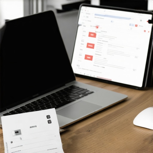 Laptop, credit reports, and secure storage setup for credit management