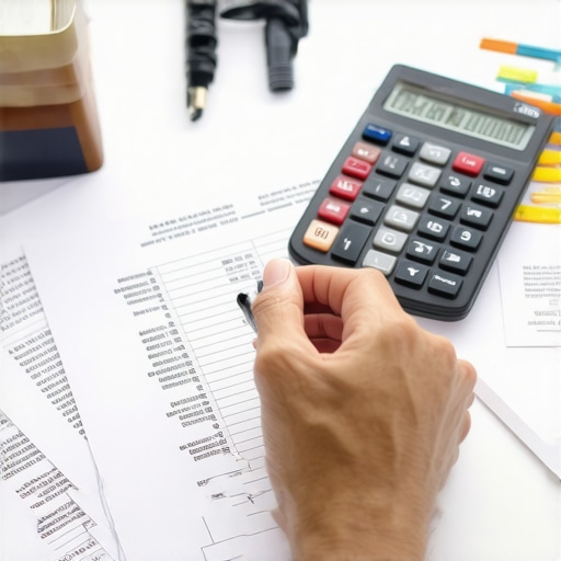 Person analyzing credit reports and taking notes to identify errors and opportunities for improvement