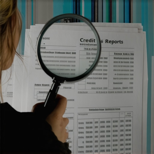 Person analyzing credit report on computer, spotting inaccuracies for dispute.