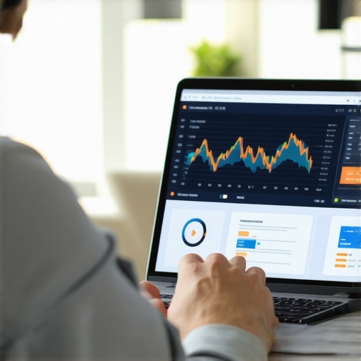 Using Credit Monitoring Tools for Long-Term Success Person analyzing credit report and score on laptop with monitoring software.