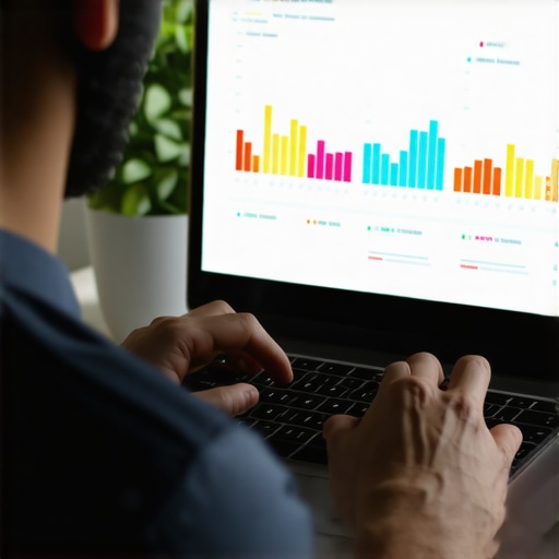 Person analyzing credit reports and utilizing financial tools on a laptop.