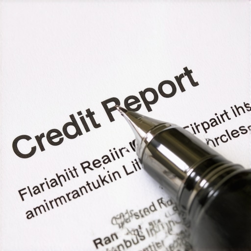A highlighted credit report showing errors and a pen marking corrections.