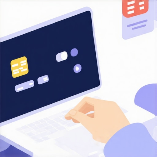 Person configuring scheduled payments on a laptop for credit accounts.