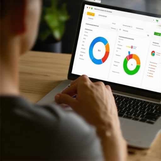 Continuous Credit Maintenance Tools Person analyzing credit report with monitoring dashboards