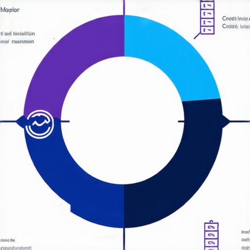 Infographic illustrating steps for effective credit score maintenance with icons for monitoring, dispute tools, routines, and future trends.