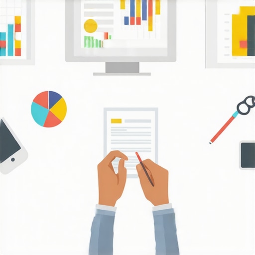 Person analyzing credit scores and financial data for credit maintenance.