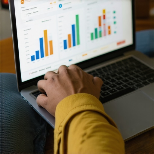 Effective Credit Management Tools Person reviewing credit reports and using financial management tools on a laptop.