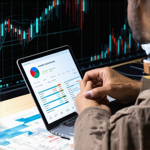 Person analyzing credit monitoring and dispute tools on a computer.