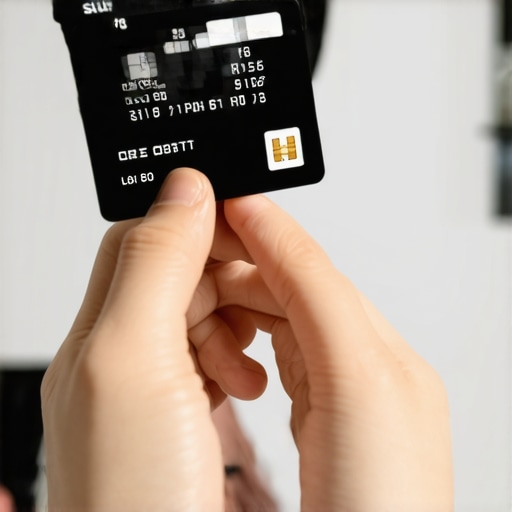 Person using a financial app to set small balances on credit cards