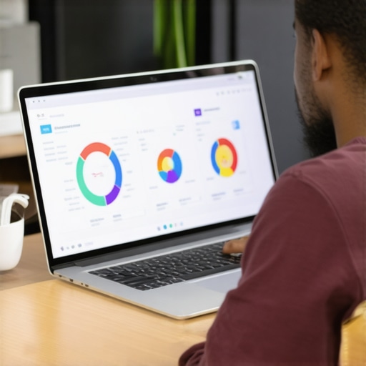 A person analyzing credit reports and financial tools on a laptop to maintain their credit health.