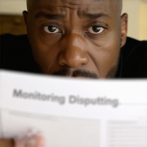 Person analyzing credit report to identify and dispute errors after student loan forgiveness