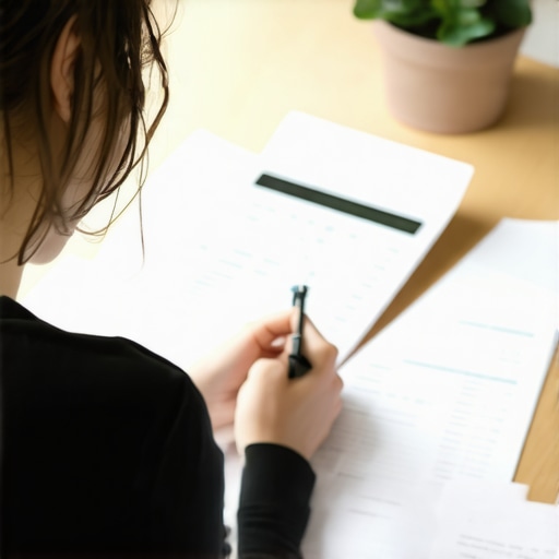 Person analyzing credit report details to identify errors and plan credit repair.