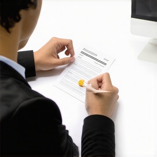 Reviewing Credit Reports and Disputes Individual examining credit reports and documentation for errors