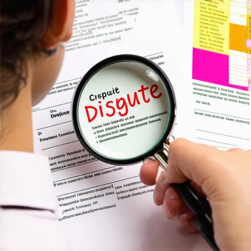 Individual analyzing credit reports to identify errors for dispute