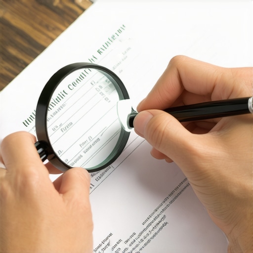 Person examining credit reports and highlighting errors for dispute