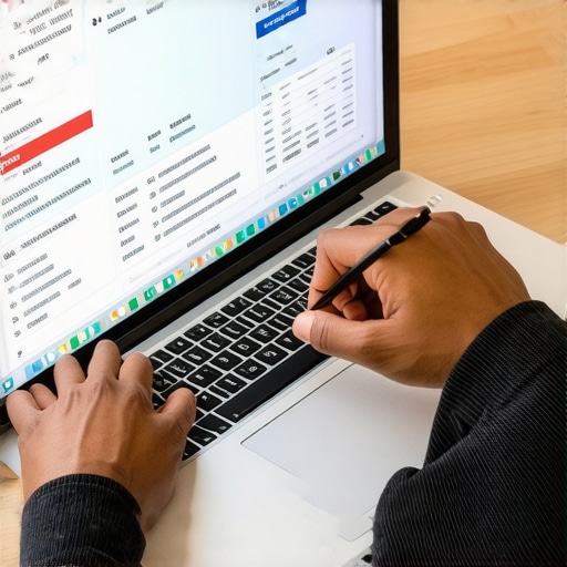 Person analyzing credit reports and preparing dispute documents on a computer.