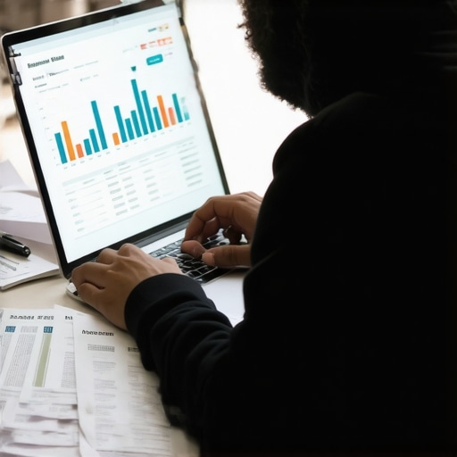 Reviewing Credit Reports for Errors Person analyzing credit report details on a laptop