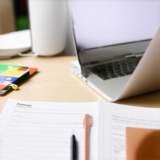 Person analyzing credit report documents for inaccuracies and disputes