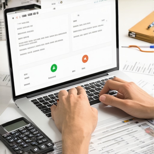 Using Credit Tools for Better Score Management Individual reviewing credit reports and managing disputes digitally with specialized software.